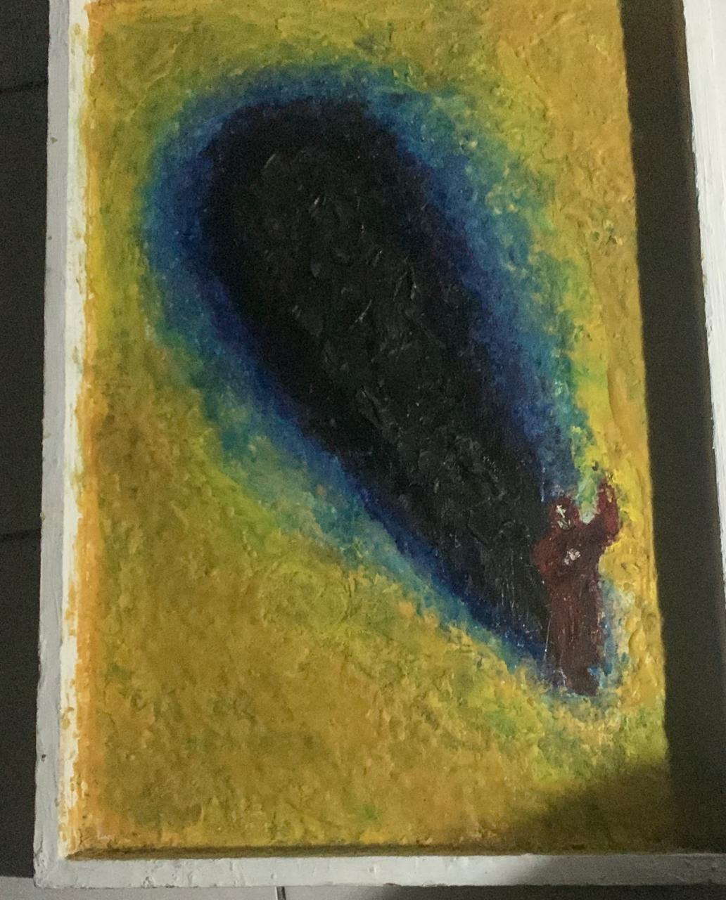 Valdez M. (2021) Soberbia; Oleo Encáustica de Cera en Triplay; Pintura